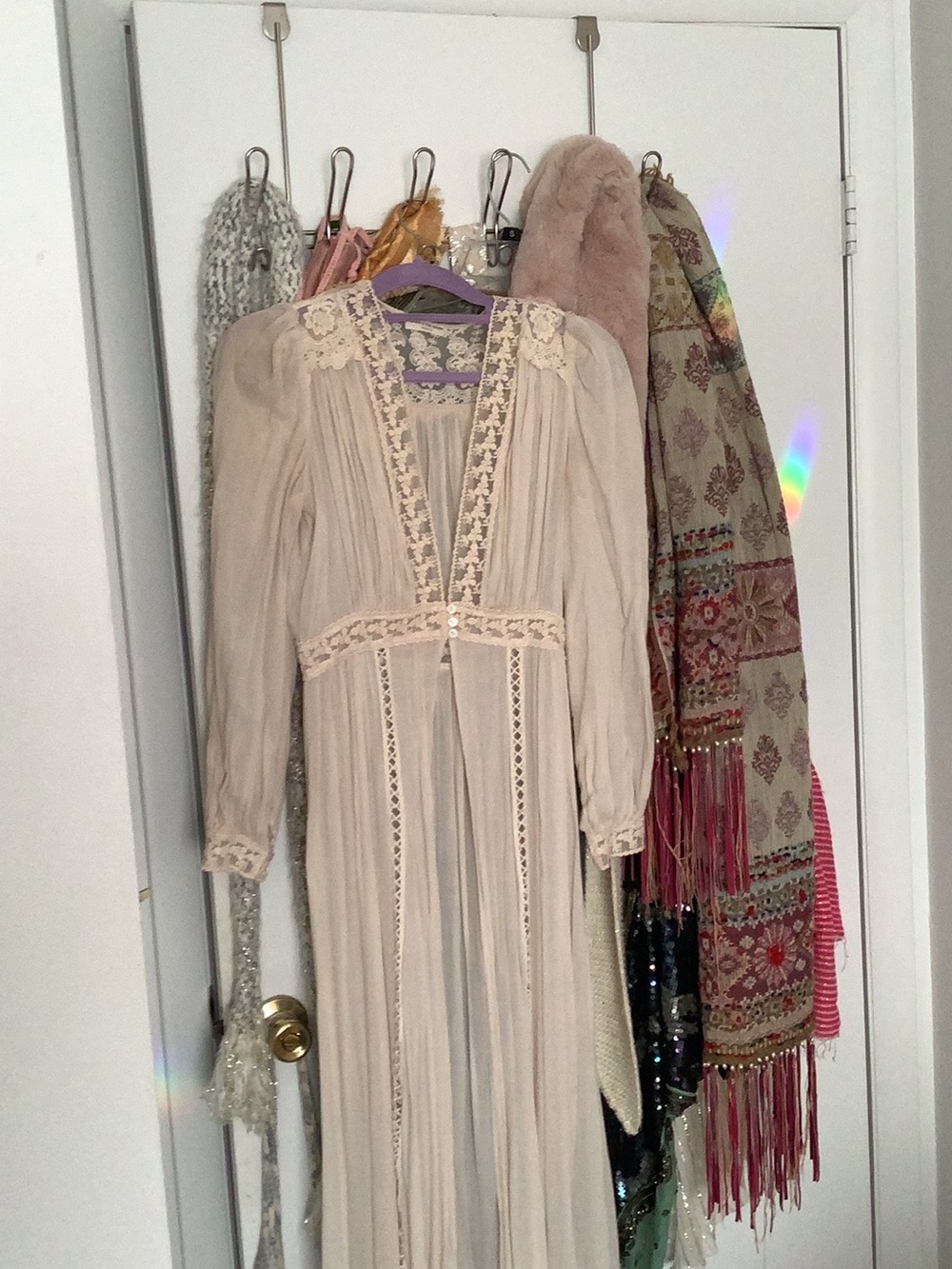 NWOT SPELL Le gauze Long Sleeve Lace-Trim duster S